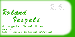 roland veszeli business card